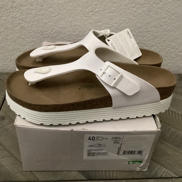 Papillio Shoes - BIRKENSTOCK Women's Gizeh Birko-Flor Platform Sandals, size 9-9.5 (EUR 40)